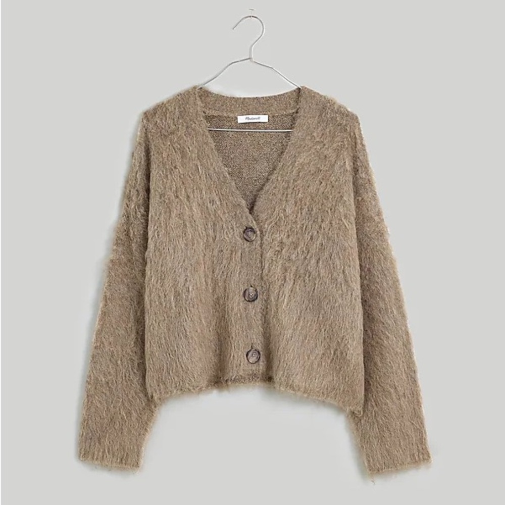Madewell Brushed V-Neck Cardigan Sweater Small New